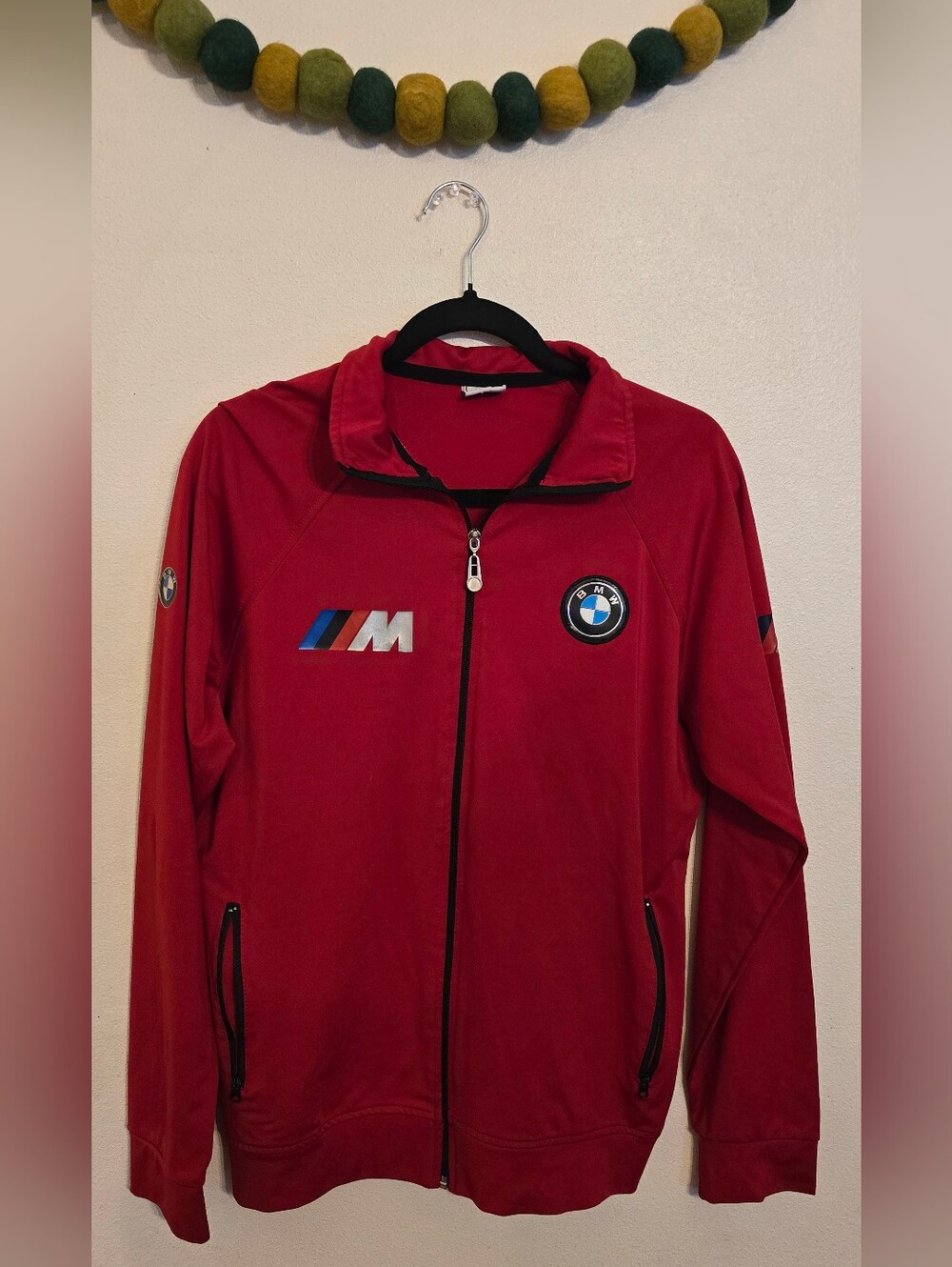 *RARE* Puma x BMW Motorsport Moto Riding Jacket Red Men's L Excellent Condition
